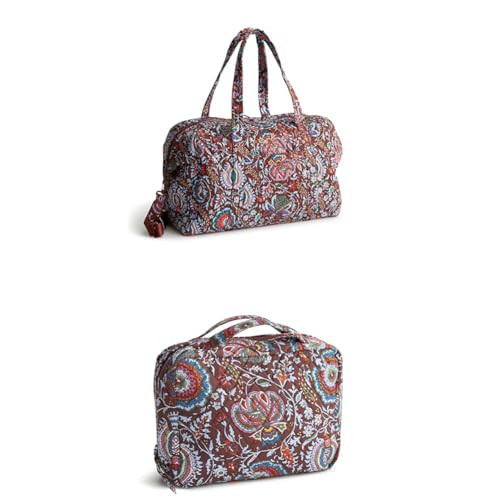 Vera Bradley Cotton Miramar Weekender + Hanging Travel Organizer | Amazon (US)