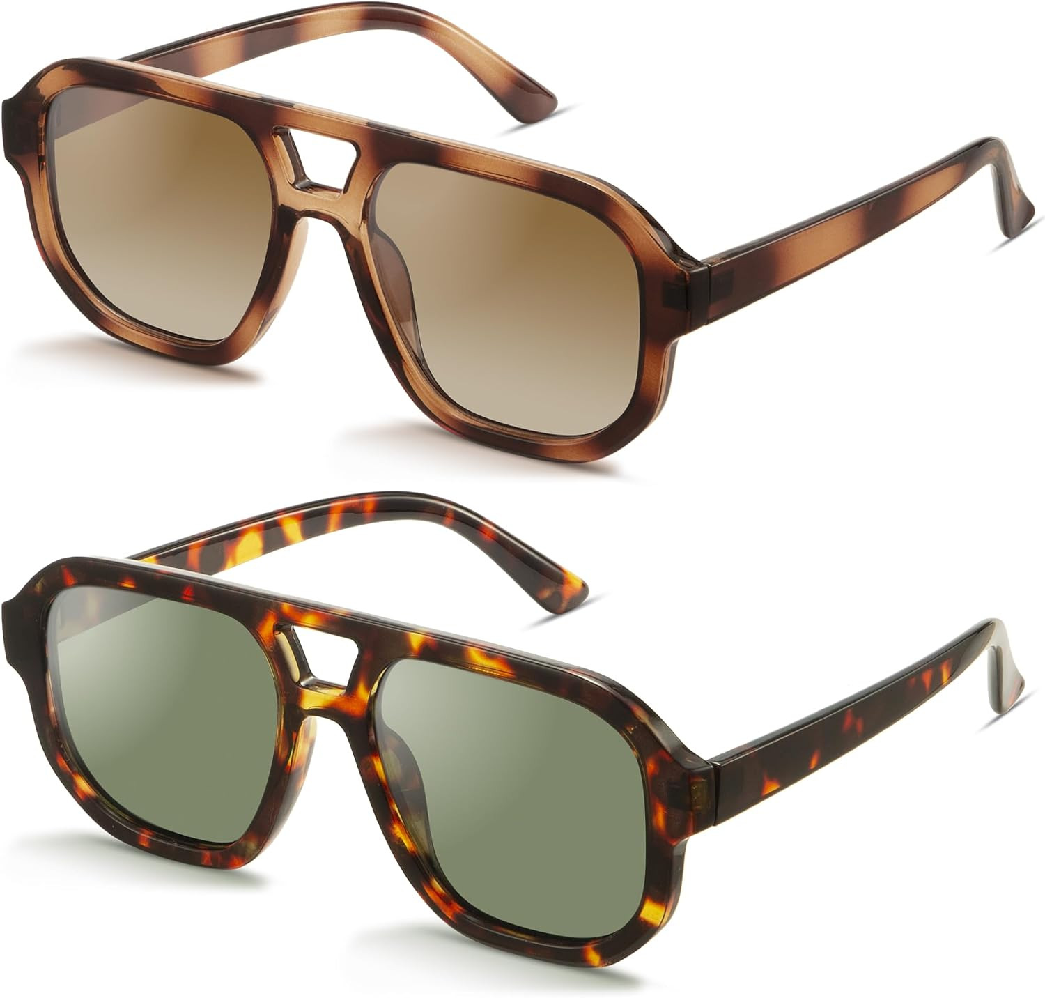 livho Trendy Polarized Square Aviator Sunglasses Women Men Square Eyewear Frame, Retro Sun Glasses for Women Men 2025 Shades | Amazon (US)