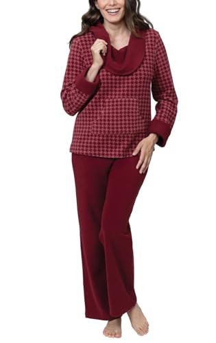PajamaGram Women’s Pajamas - Warm Pajamas For Women, Super Soft Cowl, Berry, XS | Amazon (US)