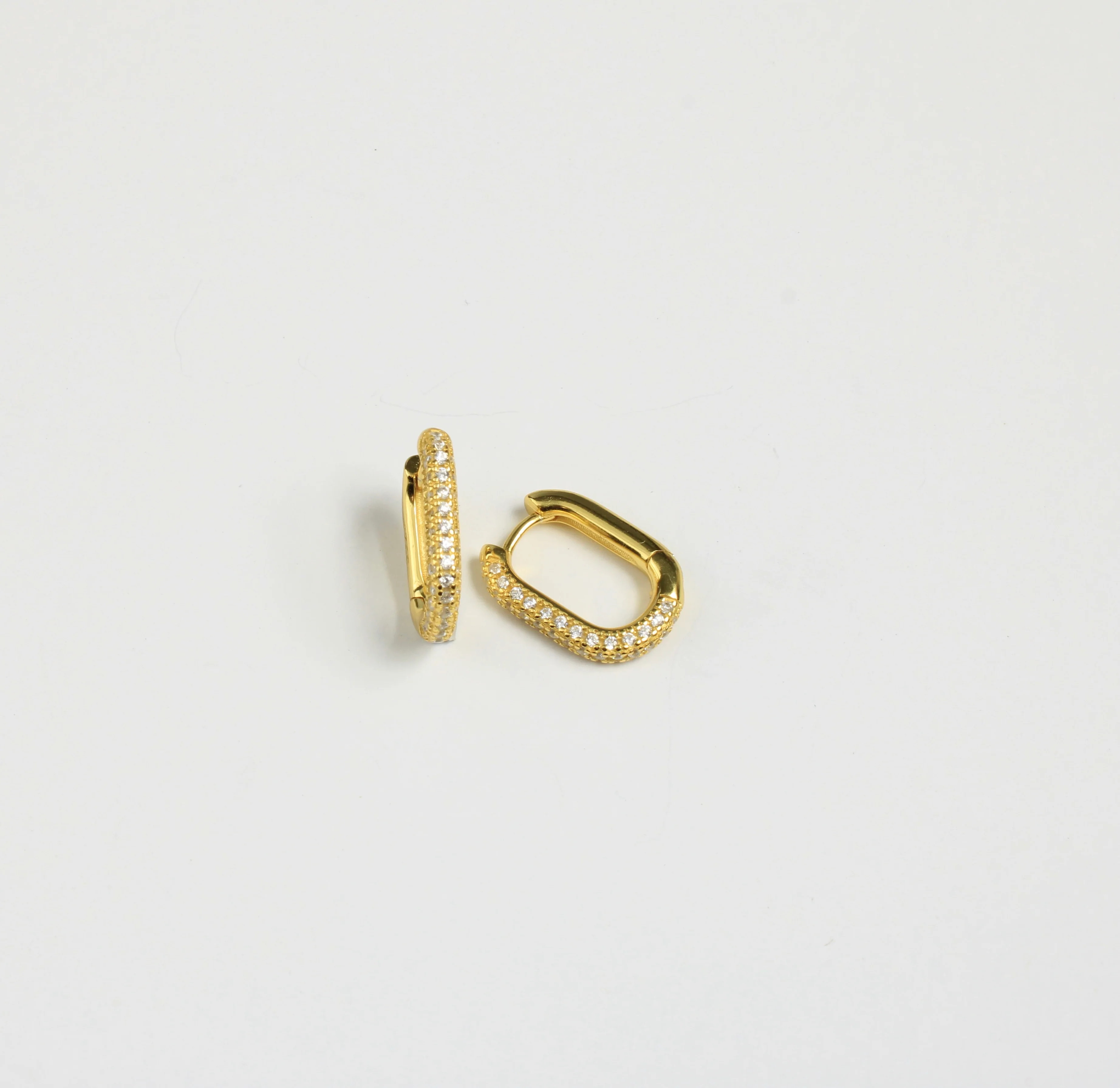 Pave Paperclip Earrings | The Jewelry Standard