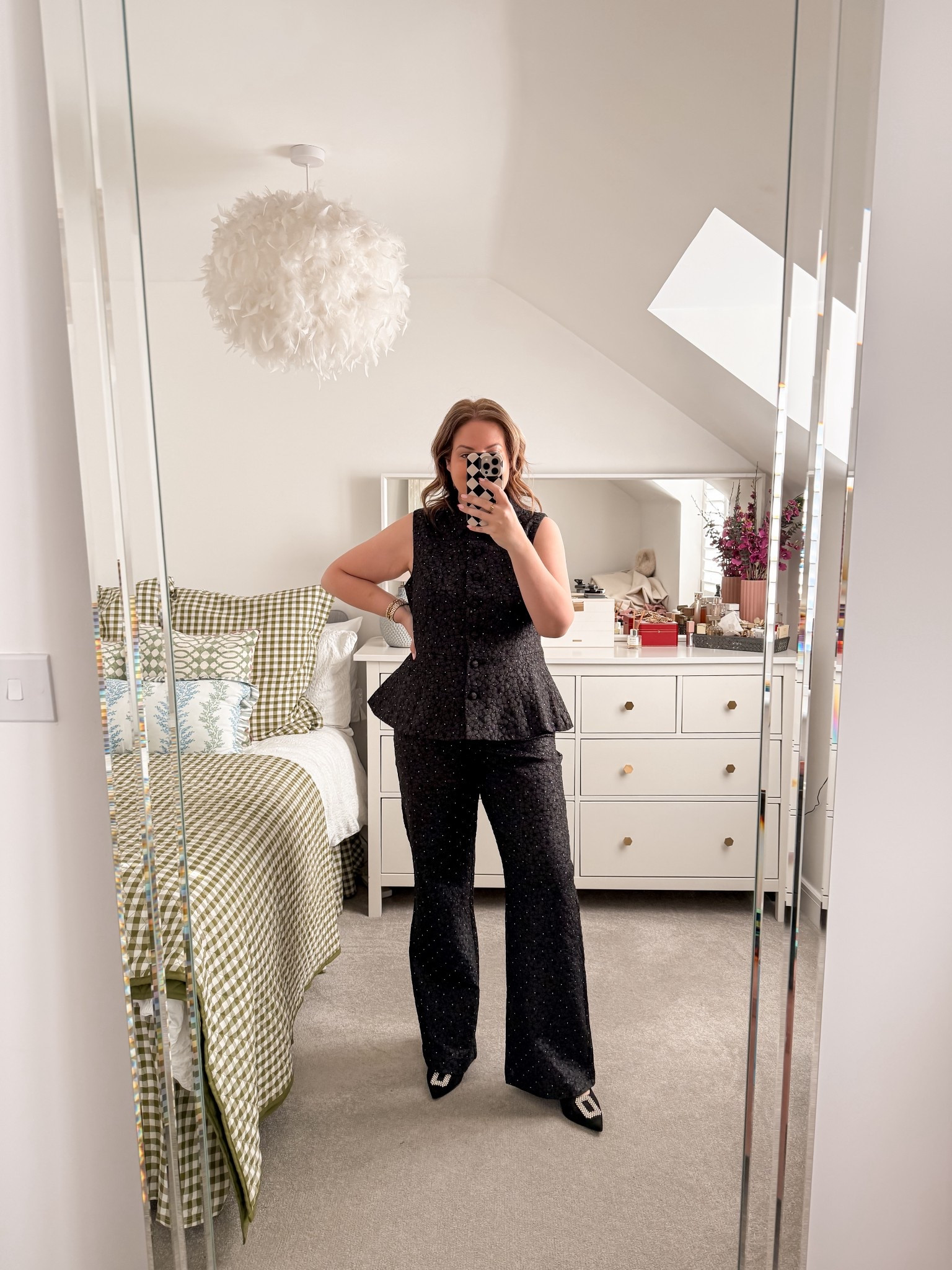 Black peplum co-ord 

#LTKuk #LTKmidsize #LTKwinter