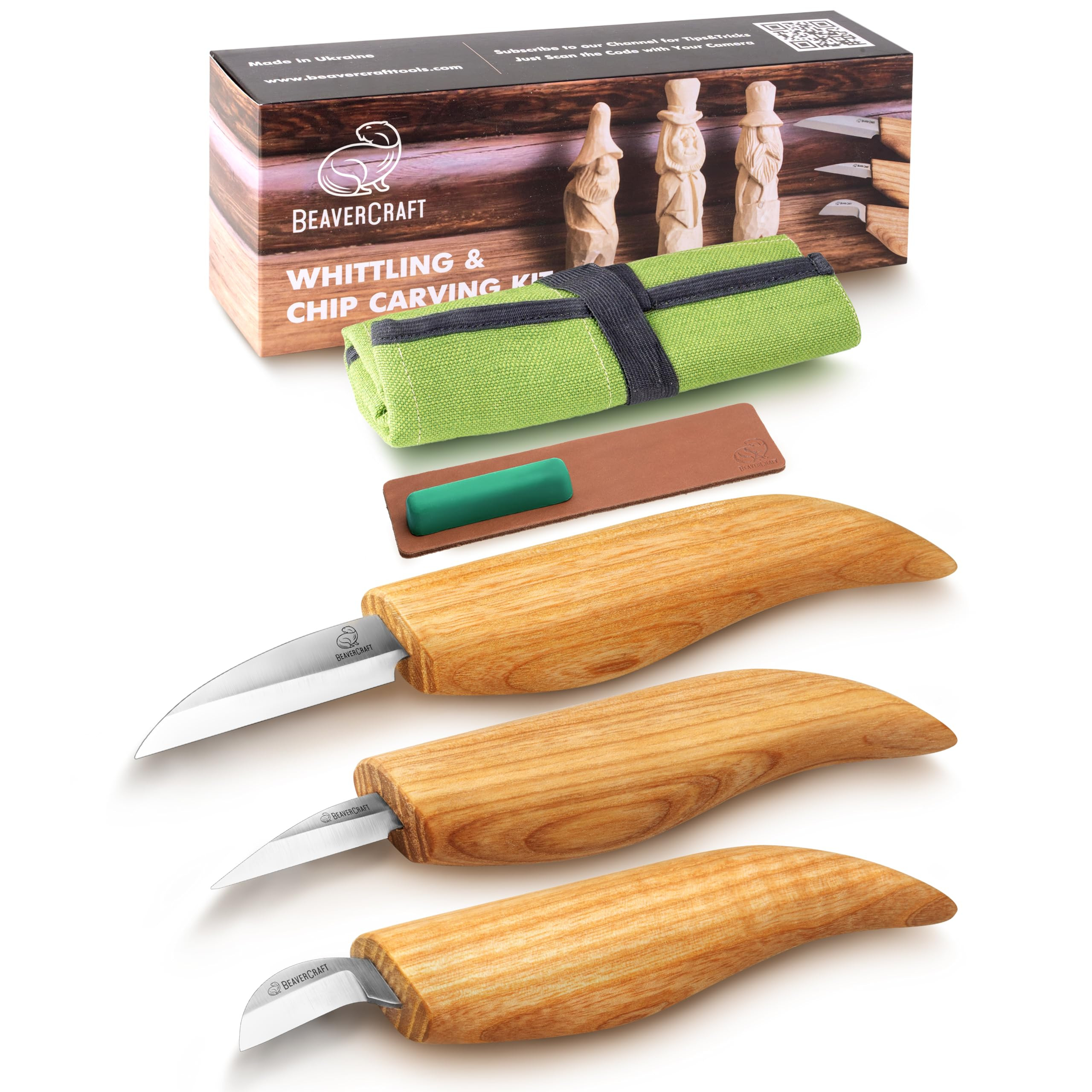 BeaverCraft Wood Carving Knife Kit S15 Whittling Kit for Beginners, Kids - Wood Carving Tools Set... | Amazon (US)