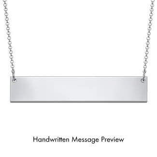 Personalized Handwriting Bar Pendant | Jewlr