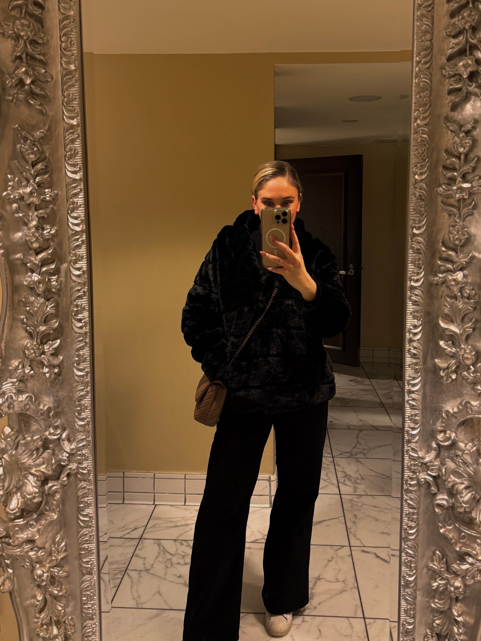 Faux fur quince jacket and black jeans also from @Quince. Use code INFG-25THECHICAGOGOODLIFE10   New customers will receive 10% off their first purchase with code)


#LTKOver40 #LTKSeasonal #LTKootd