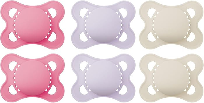 MAM Original Matte Baby Pacifiers, Binky for Girls 0-6 Months, BPA-Free Silicone Nipple, Easy to ... | Amazon (US)