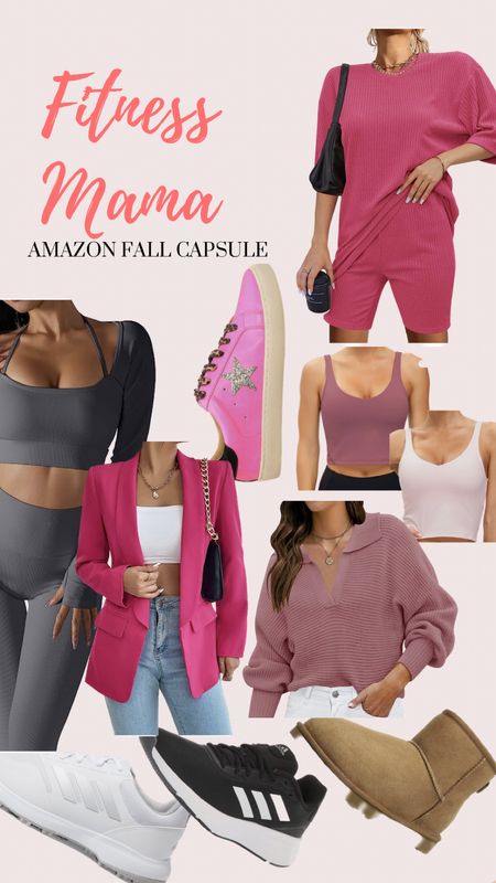 Fall Capsule Wardrobe - Fitness Mama Edit // sneakers, lululemon dupes, pink blazer. Mix and Match outfits. 

#LTKunder50 #LTKSeasonal #LTKunder100