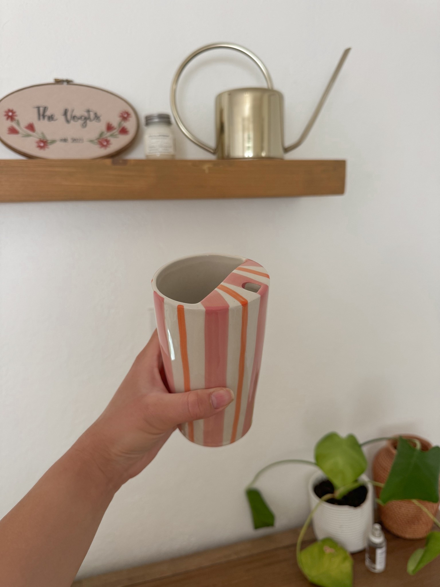 this cute striped iced coffee cup makes my mornings! 🤭🍑🫶🏼 I linked the other items in this pattern too￼

#LTKmorningroutine