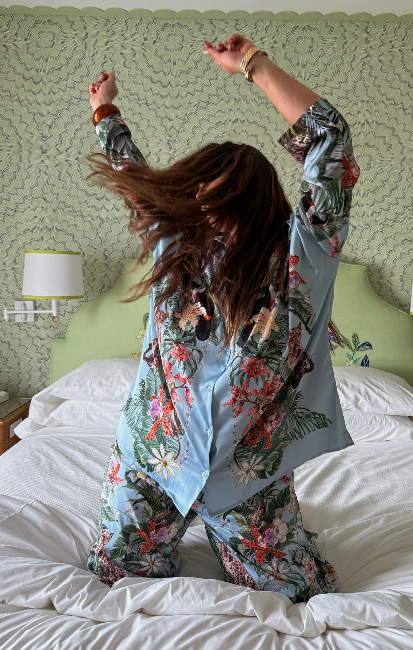 Overslept PJ Set, in Wild Jungle Mirage Silky, Size: XL | Show Me Your Mumu | Show Me Your Mumu