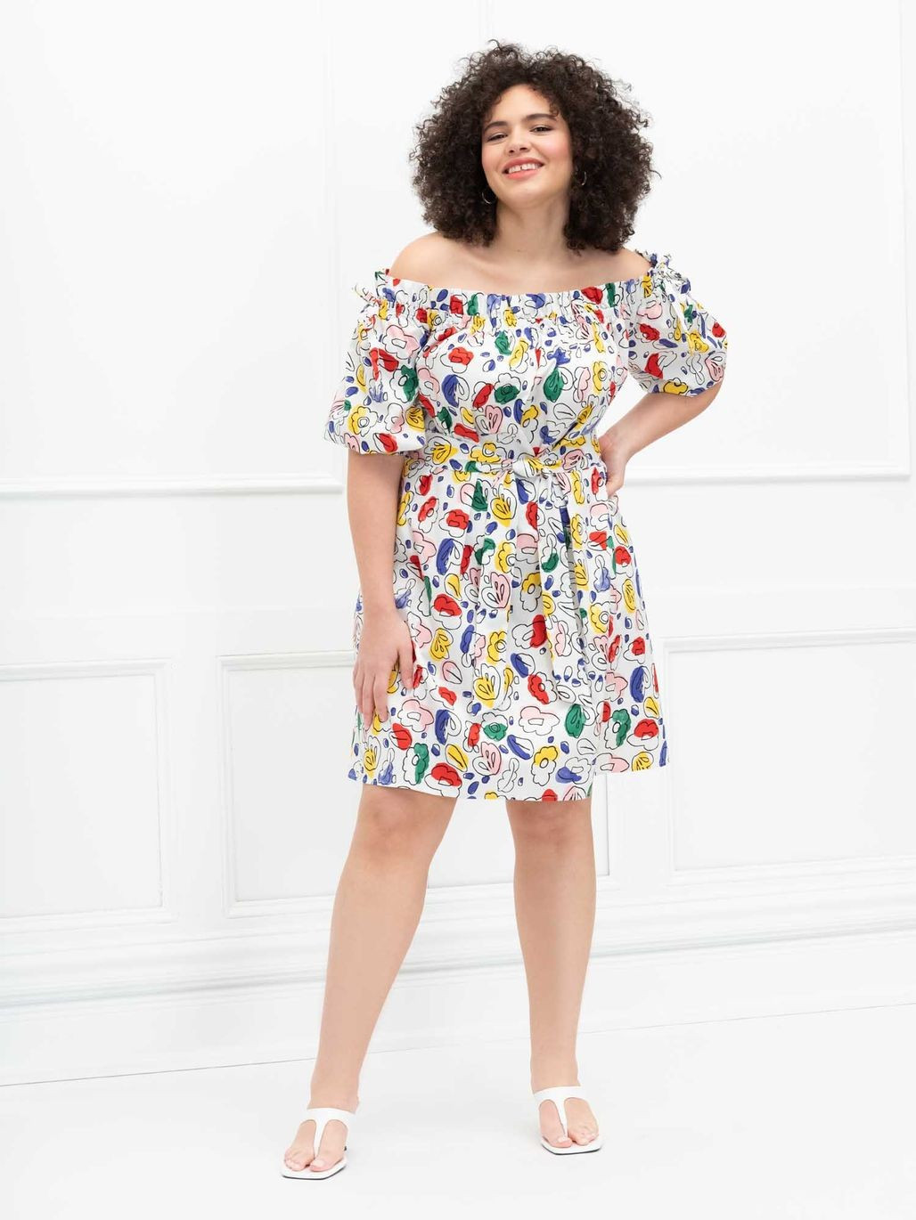 ELOQUII Elements Trapeze Off The Shoulder Dress | Eloquii