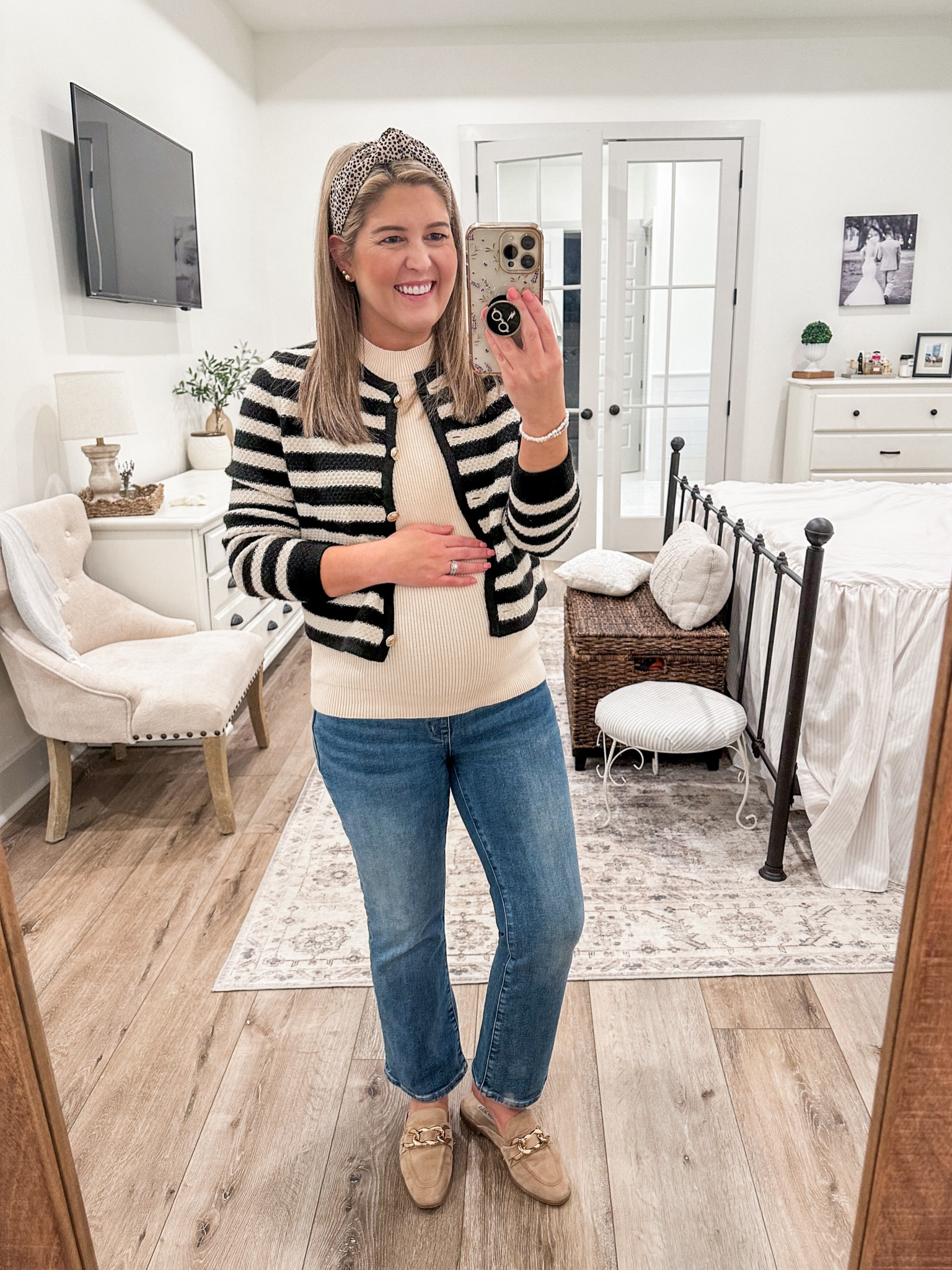 Friday work outfit with jeans. Jeans are on sale for $99 and the only jeans I’ve worn during pregnancy (I sized up to a 25 P)

Work outfit, work wear, maternity jeans, maternity pants, smart casual, casual work outfit 

#LTKBump #LTKSaleAlert #LTKWorkwear