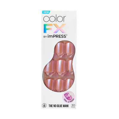 KISS Products colorFX by imPRESS Press-On Fake Nails - Short Squoval - Distraction - 30ct | Target