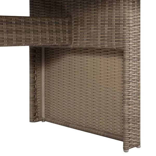 vidaXL 9 Piece Patio Dining Set with Cushions Poly Rattan Brown | Bed Bath & Beyond