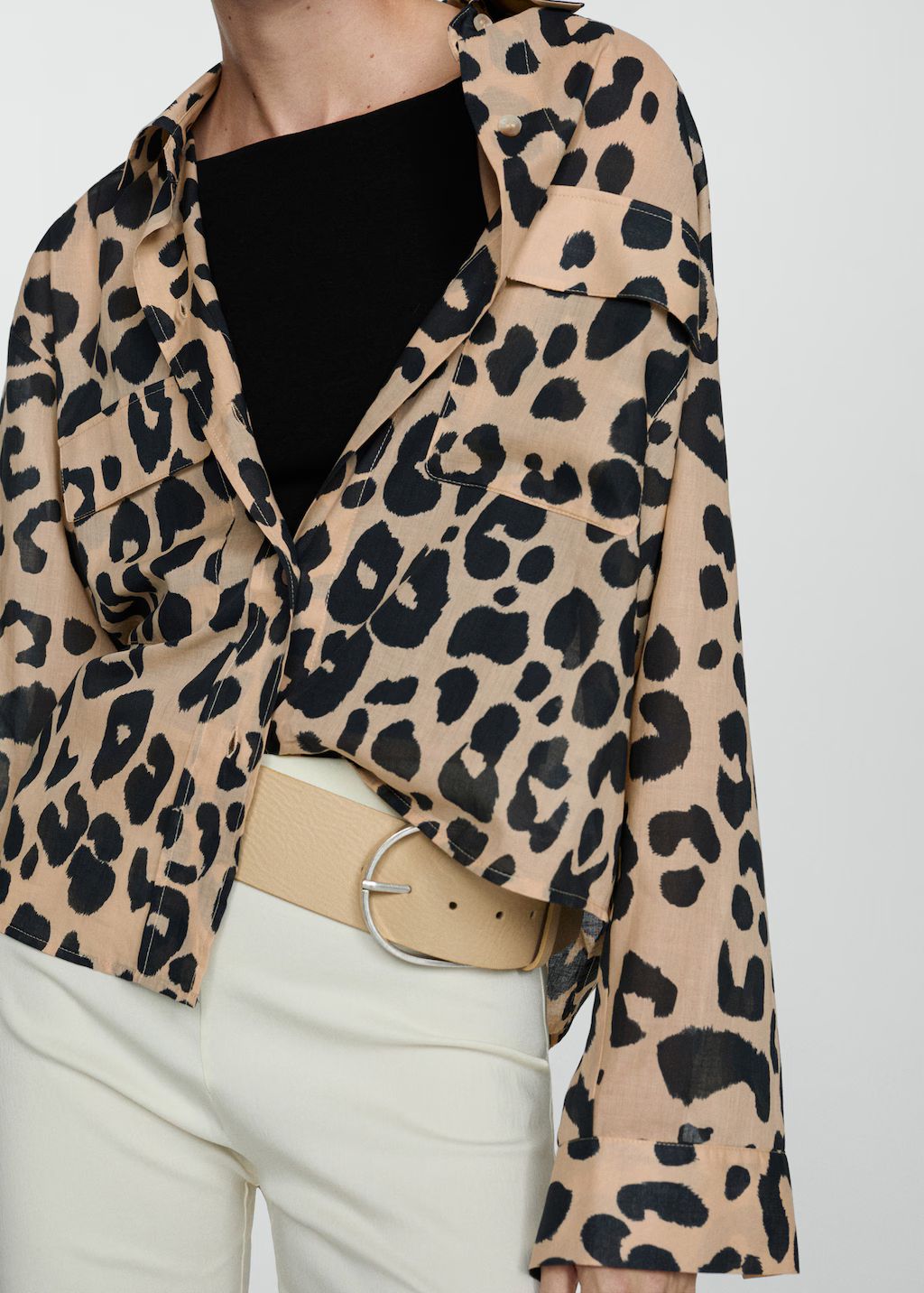 Animal print shirt - Woman | MANGO USA | MANGO (US)