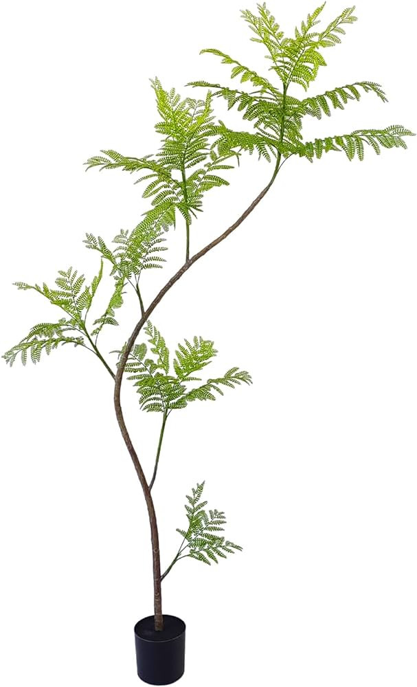 Artificial Jacaranda mimosifolia Tree, 86in Tall Fake Plants Artificial Umbrella Plants for Indoo... | Amazon (US)