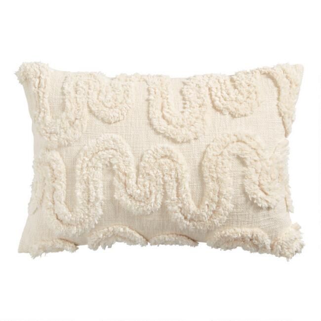 Tufted Wave Lumbar Pillow | World Market