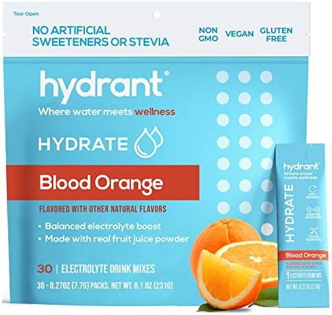 Amazon.com: Hydrant Hydrate 30 Stick Packs, Electrolyte Powder Rapid Hydration Mix, Hydration Pow... | Amazon (US)