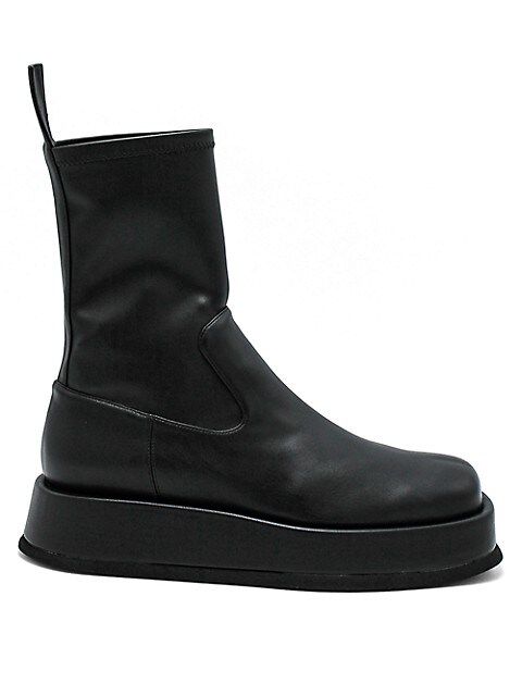 Gia x RHW Rosie 11 Platform Leather Ankle Boots | Saks Fifth Avenue