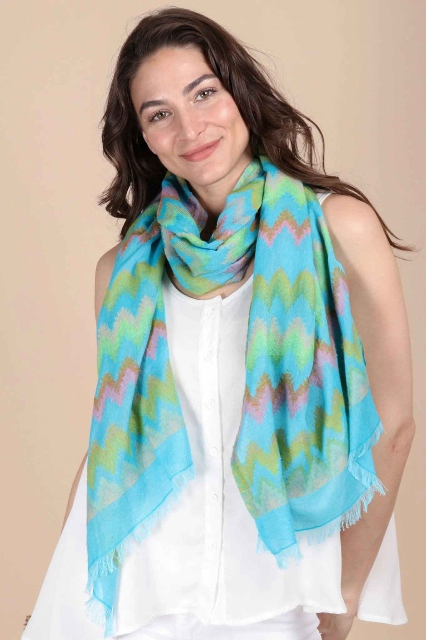 Zig Zag Woven Scarf | Saachi