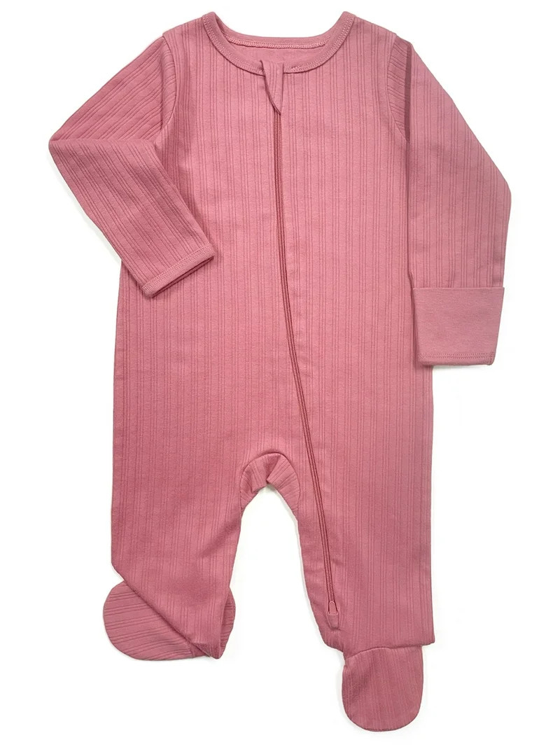 Wonder Nation Baby Gender Neutral Zip Front Footed Sleep N Play Pajamas, 2-Pack, Sizes Preemie-6/... | Walmart (US)