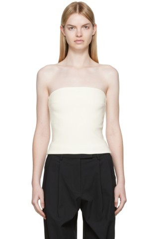 White Strapless Camisole | SSENSE