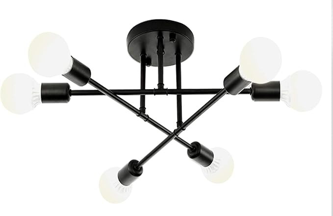 Lights Semi Flush Mount Ceiling Light Contemporary Sputnik Chandelier Lighting Farmhouse Kitchen ... | Amazon (US)