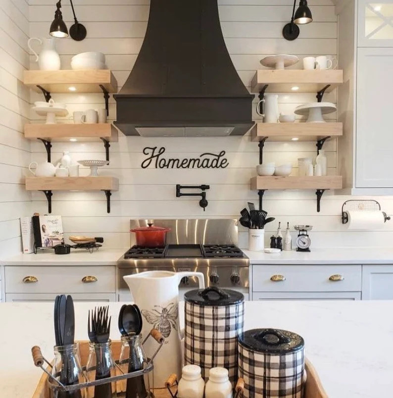 Homemade sign | Custom laser cut sign | Farmhouse style | Kitchen wall hanging | Kitchen wall dec... | Etsy (US)