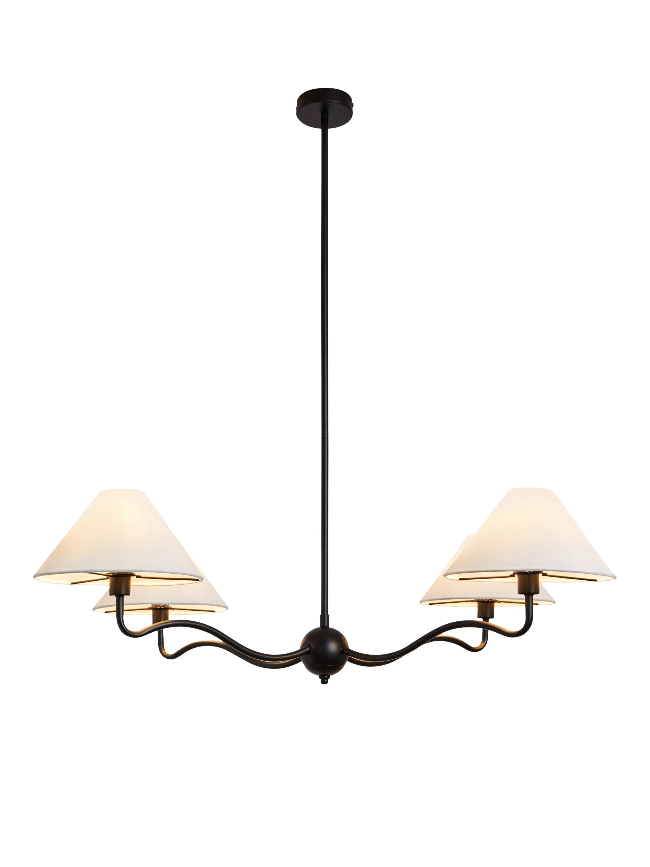 MADE Madelyn 4 Arm Ceiling Light, Black | John Lewis (UK)