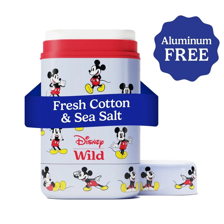 Wild Refillable Deodorant Starter Pack - Aluminum Free. Mickey Mouse Case + Fresh Cotton & Sea Sa... | Walmart (US)