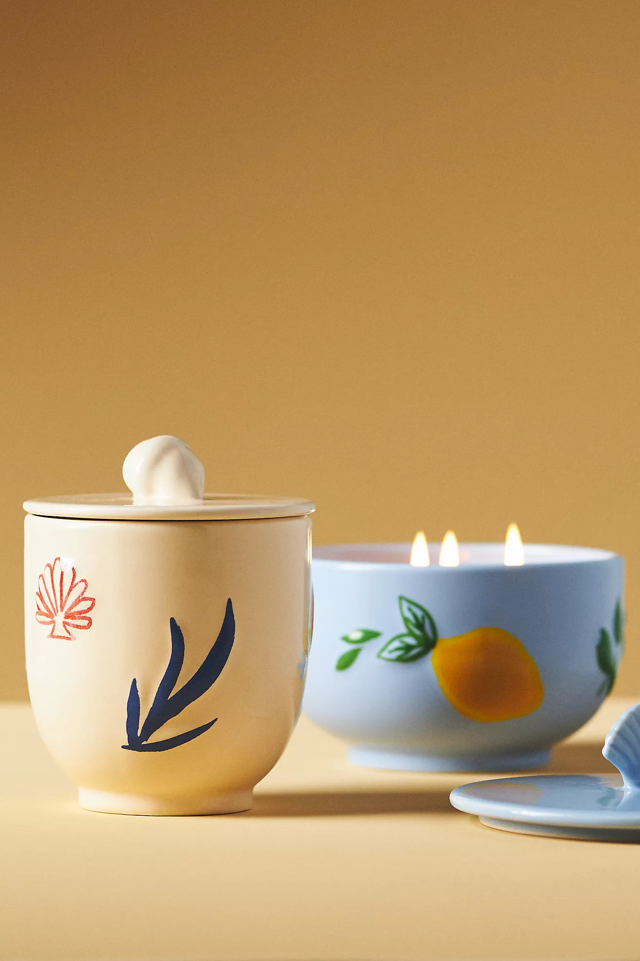 Dimitria Woody Seaside Pine Ceramic Candle | Anthropologie (US)