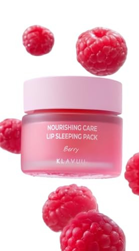 Klavuu Lip Mask Sleeping Pack (0.7oz) – Overnight Deep Hydrating Korean Lip Balm Treatment for Very Dry, Chapped Lips | Lip Lightening & Plumping with Instant Hydration | Gentle Exfoliating (Berry) | Amazon (US)