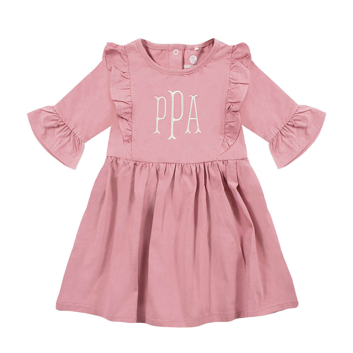 Monogrammed Kids Ruffle Dress | Marleylilly