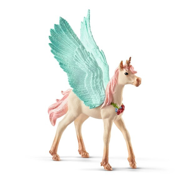 Schleich Decorated Unicorn Pegasus Foal Figurine | Indigo (CA)