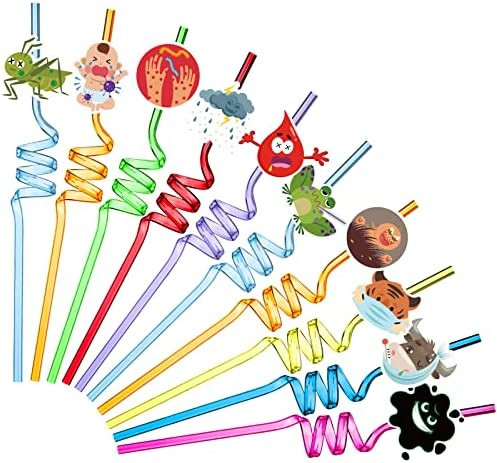 30 Pcs Passover 10 Plague Straws Passover Frogs Lice Hail Locust Firstborn Theme Crazy Straws Pla... | Amazon (US)