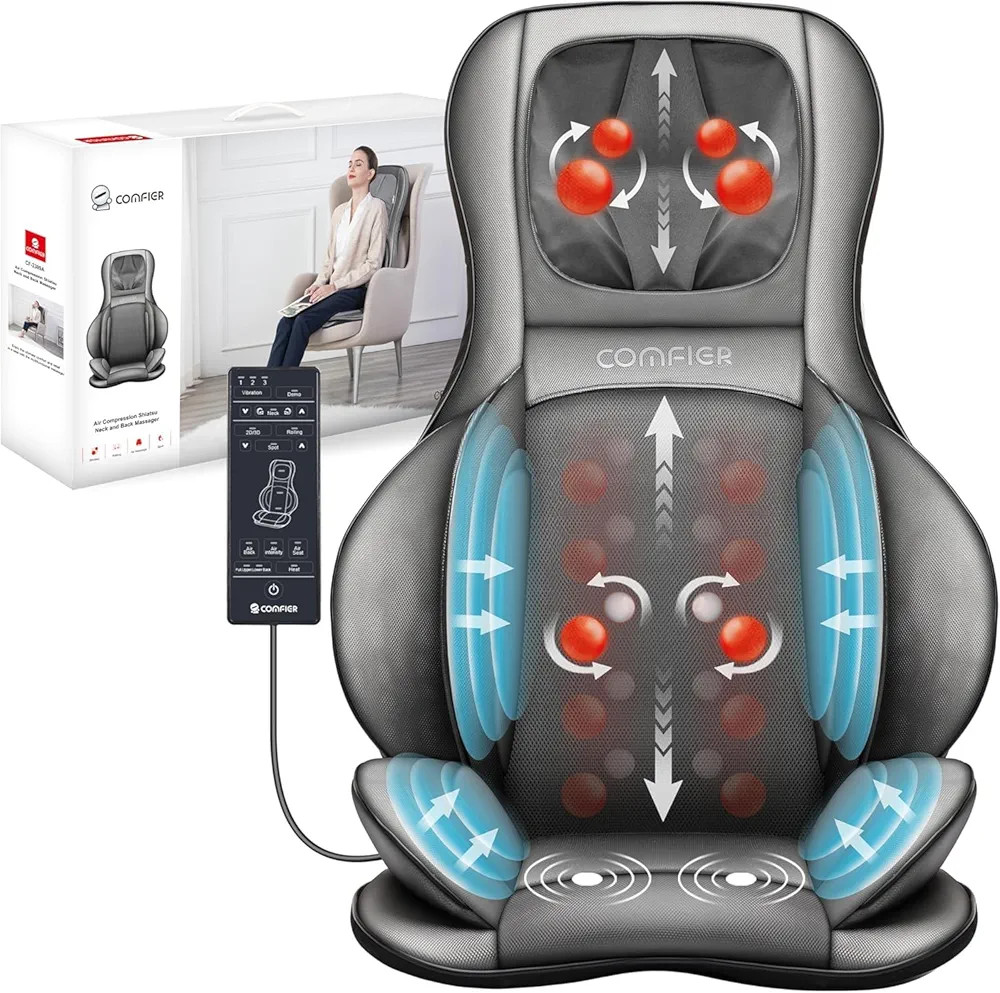 COMFIER Massager Chair with Heat, Shiatsu Neck Back Massager Portable with Compression & Rolling,... | Amazon (US)