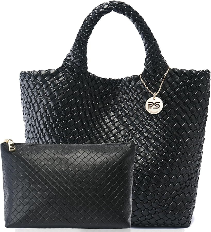 PS PETITE SIMONE Woven Tote Bag for Women Large Woven Purse Woven Leather Handbags Braided Purse ... | Amazon (US)