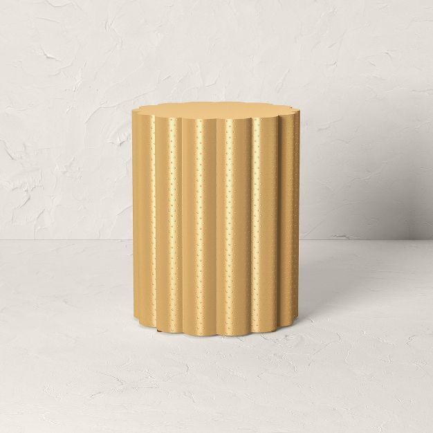 Metal Scalloped Accent Table Brass Finish - Opalhouse™ designed with Jungalow™ | Target