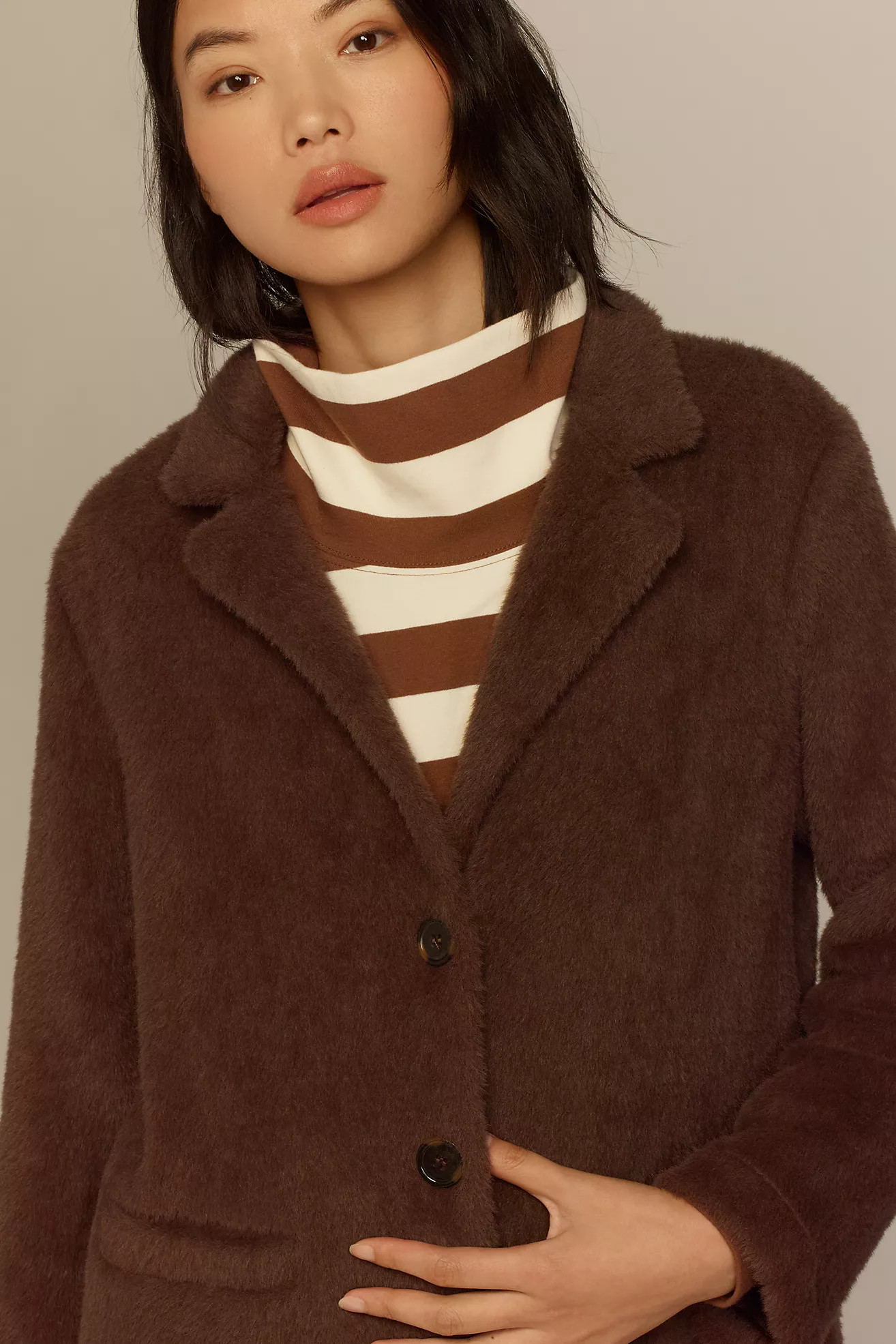 Sanctuary Hometown Fuzzy Knit Coat | Anthropologie (UK)