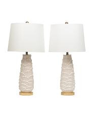 2pk 29in Tabitha Textured Ceramic Table Lamps | TJ Maxx