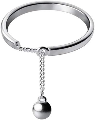 Simple Dangling Ball Stacking Rings Sterling Silver 925 for Women Adjustable Minimalist Dangling ... | Amazon (US)