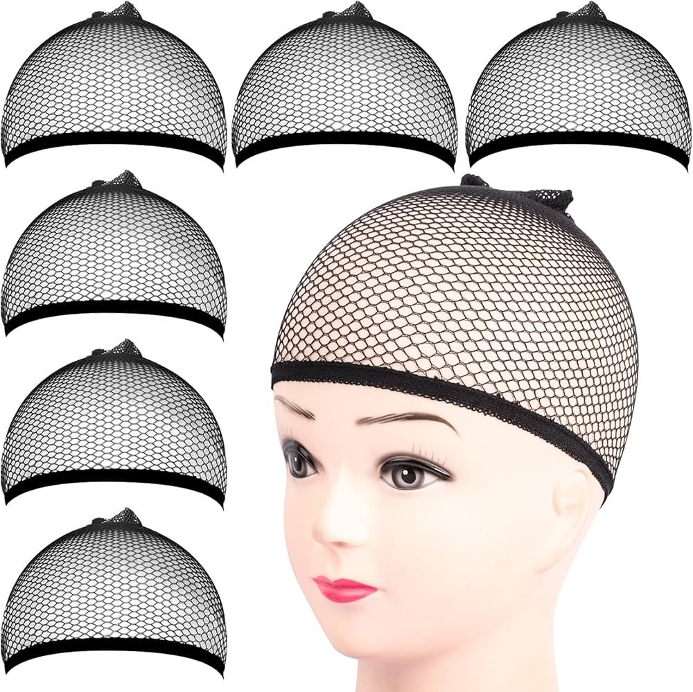 Fandamei 6PCS Wig Cap, 6PCS Black Mesh Wig Cap Net, Closed End Hair Mesh Net, Liner Weaving Caps ... | Amazon (US)