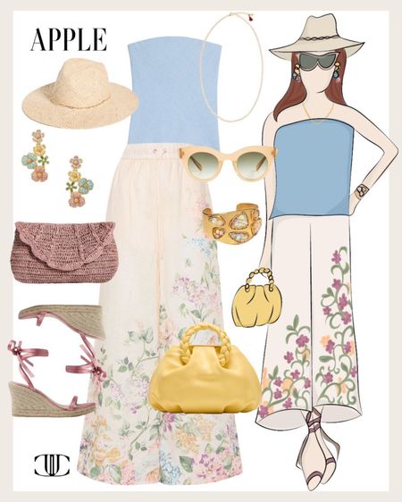 Do you know what your body type is and how to dress it? This is a perfect outfit to wear on an apple shape body type to compliment and accentuate all the right angles.  

Body type, apple body type, sun hat, clutch, tube top, espadrilles, linen pants, relaxed pants, summer look, spring look, summer outfit, elevated outfit

#LTKshoecrush #LTKstyletip #LTKover40