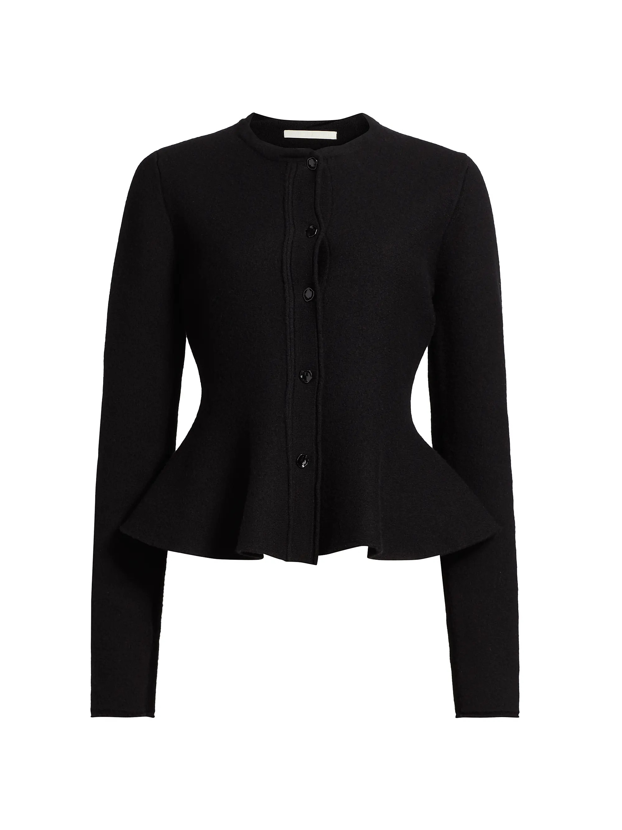 Jason Wu Collection Boiled Wool Peplum Cardigan | Saks Fifth Avenue | Saks Fifth Avenue