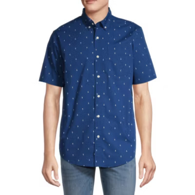 St. John's Bay Big and Tall Mens Classic Fit Short Sleeve Button-Down Shirt | JCPenney