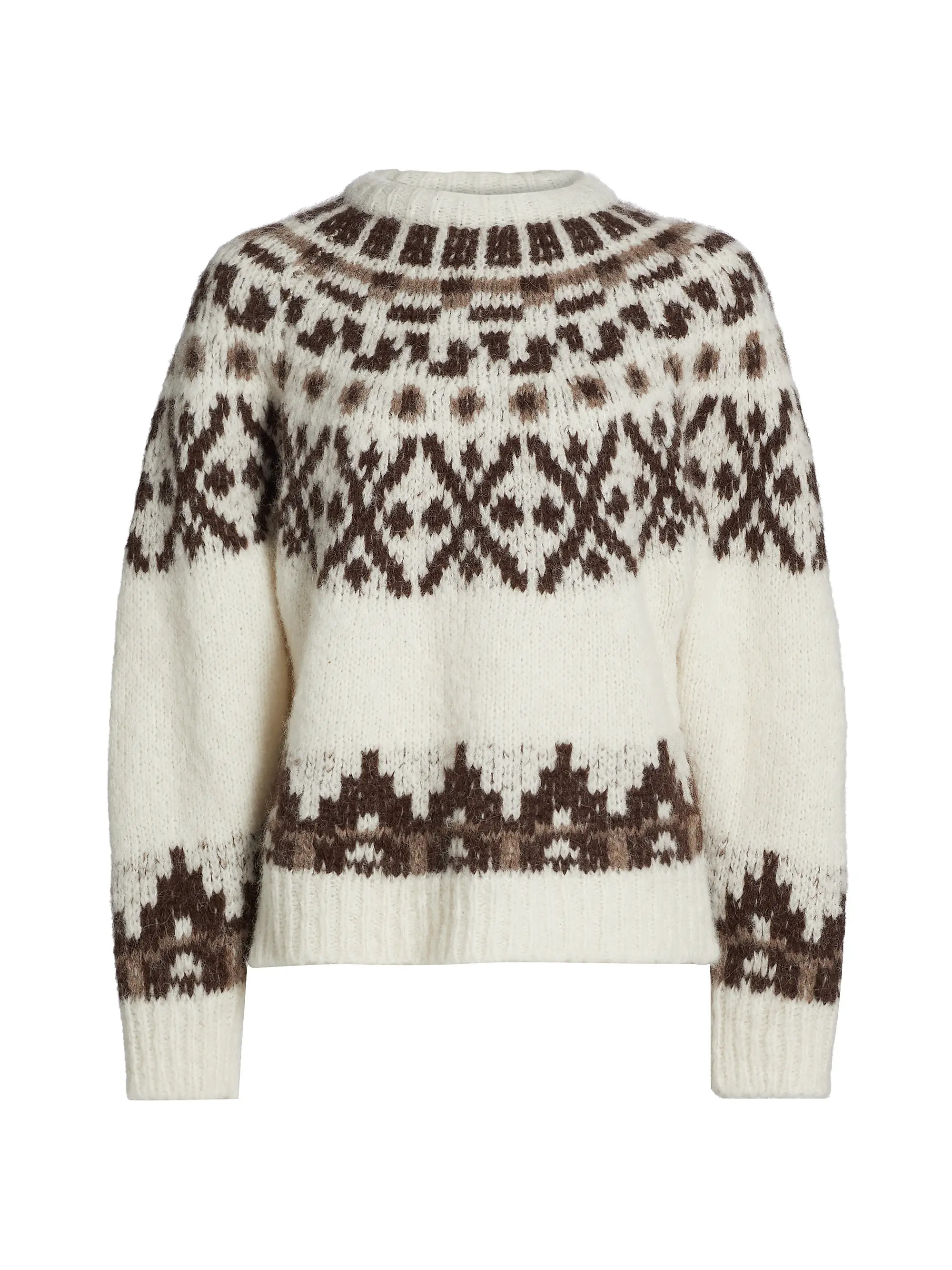 Fair Isle Alpaca-Blend Crewneck Sweater | Saks Fifth Avenue