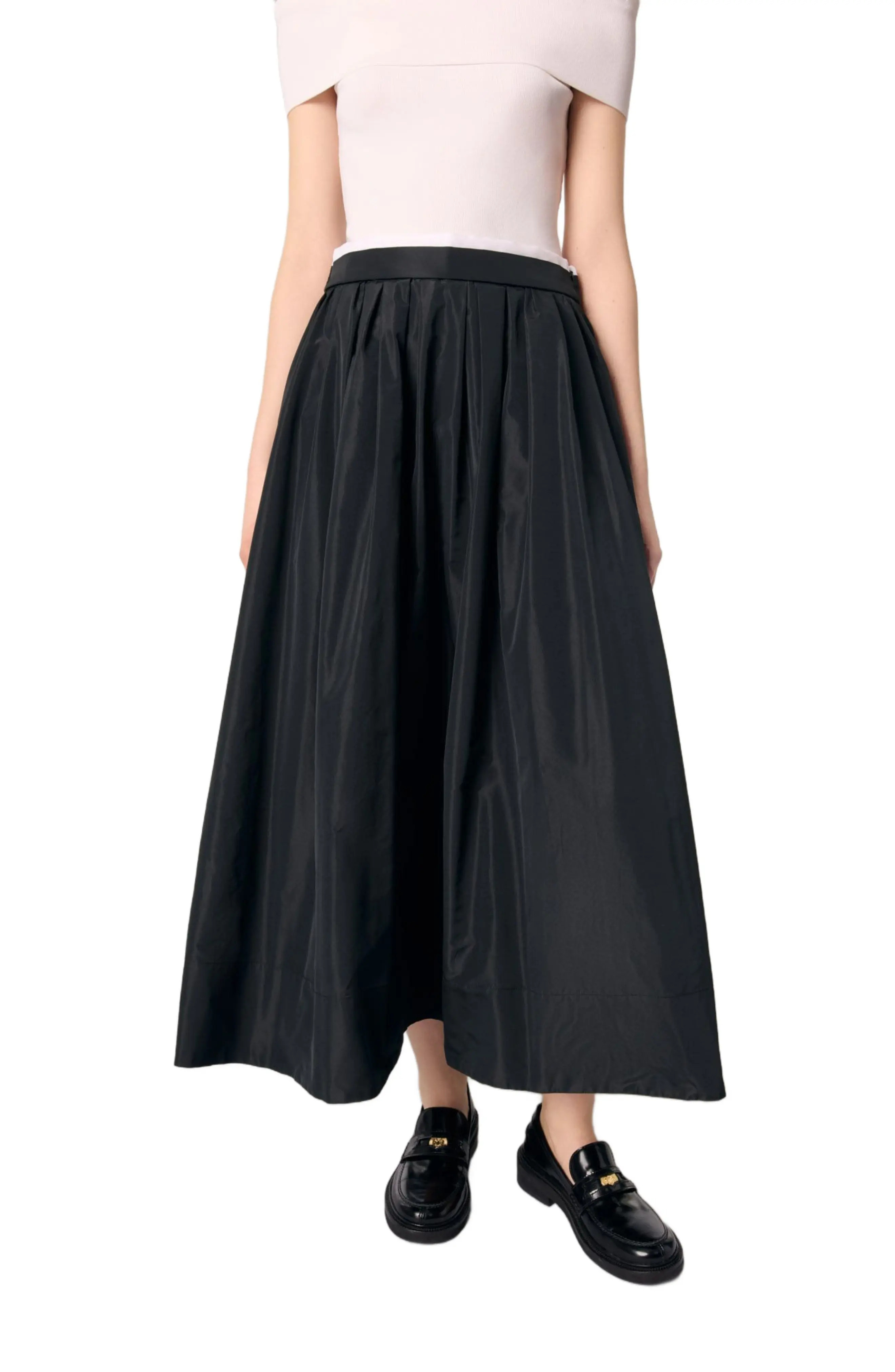 maxi skirt with contrast waistband (Women) | Nordstrom | Nordstrom