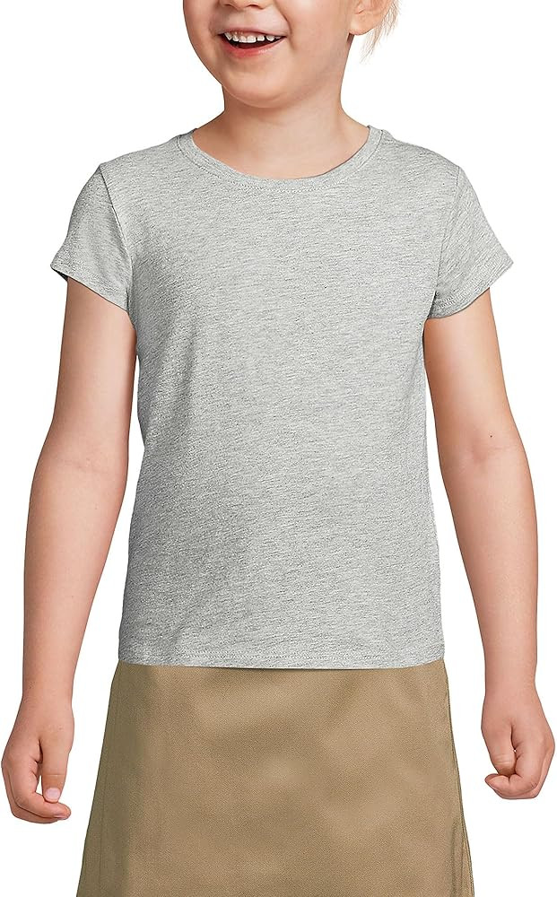 Lands' End School Uniform Girls Short Sleeve Essential T-Shirt | Amazon (US)