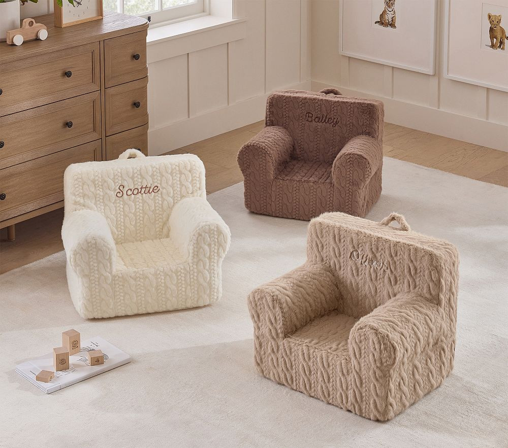Anywhere Chair, Cozy Cable Knit Collection | Pottery Barn Kids