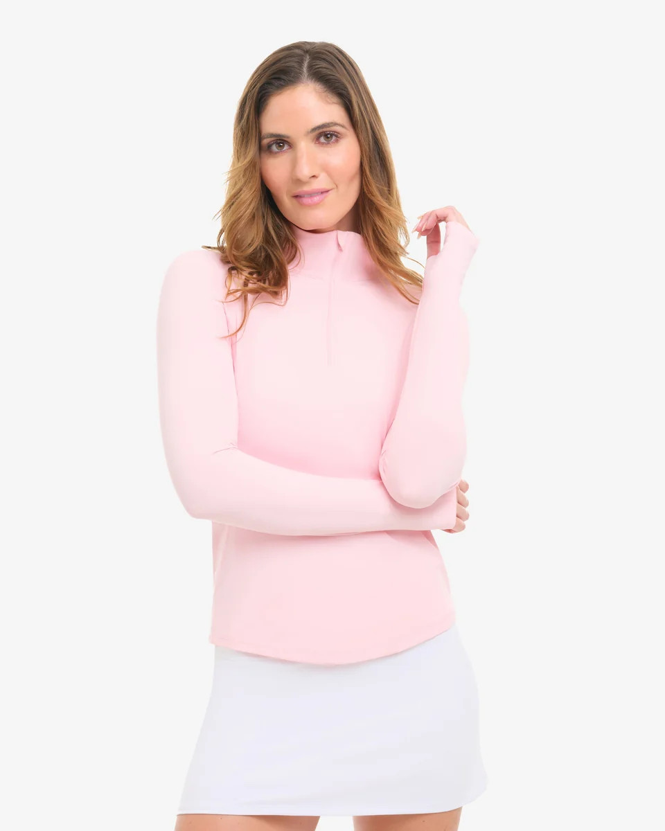 Women's New UPF 50+ Mock Zip Shirt | BloqUV | BLOQUV