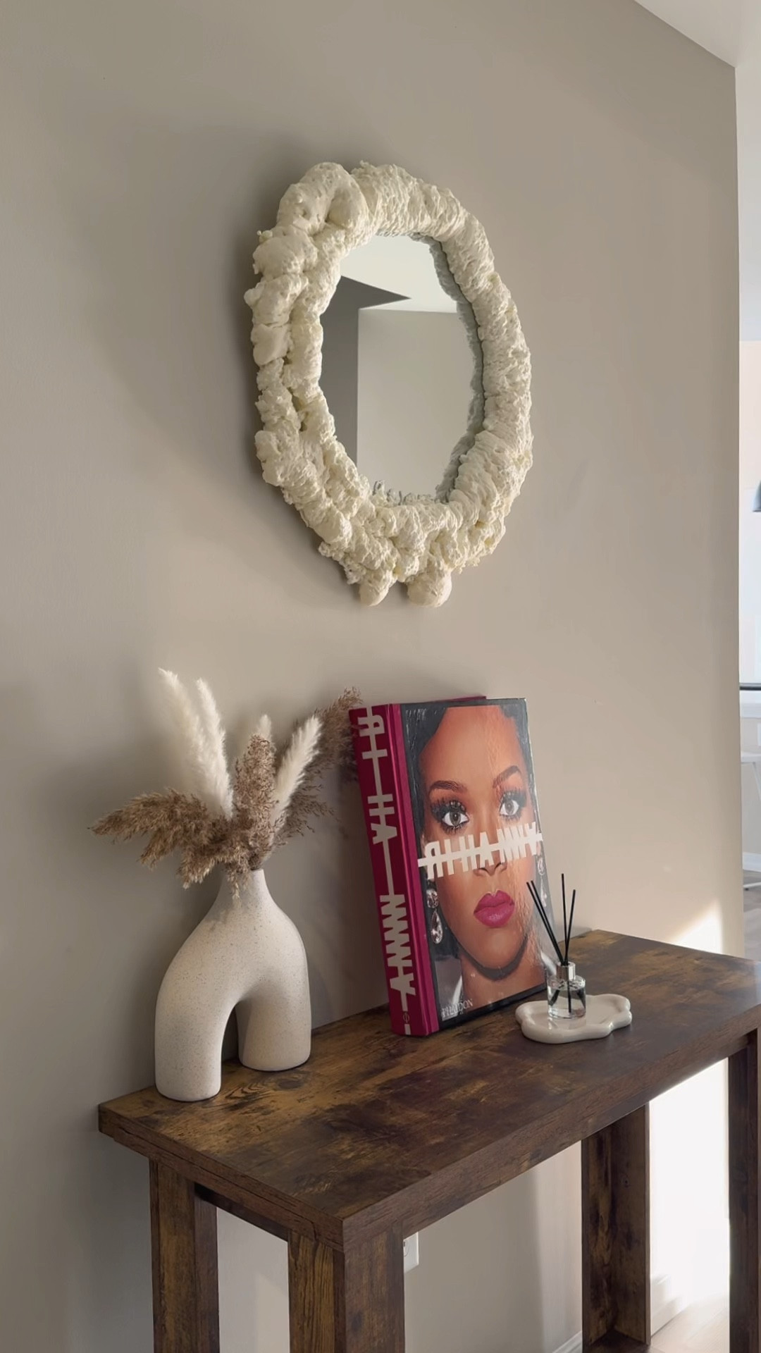 Simple DIY foam mirror to give your home what it’s been missing. Looking expensive on a budget? Count me in ! #homedecor #foammirror #diyhomedecor #budgetfriendly 

#LTKhome