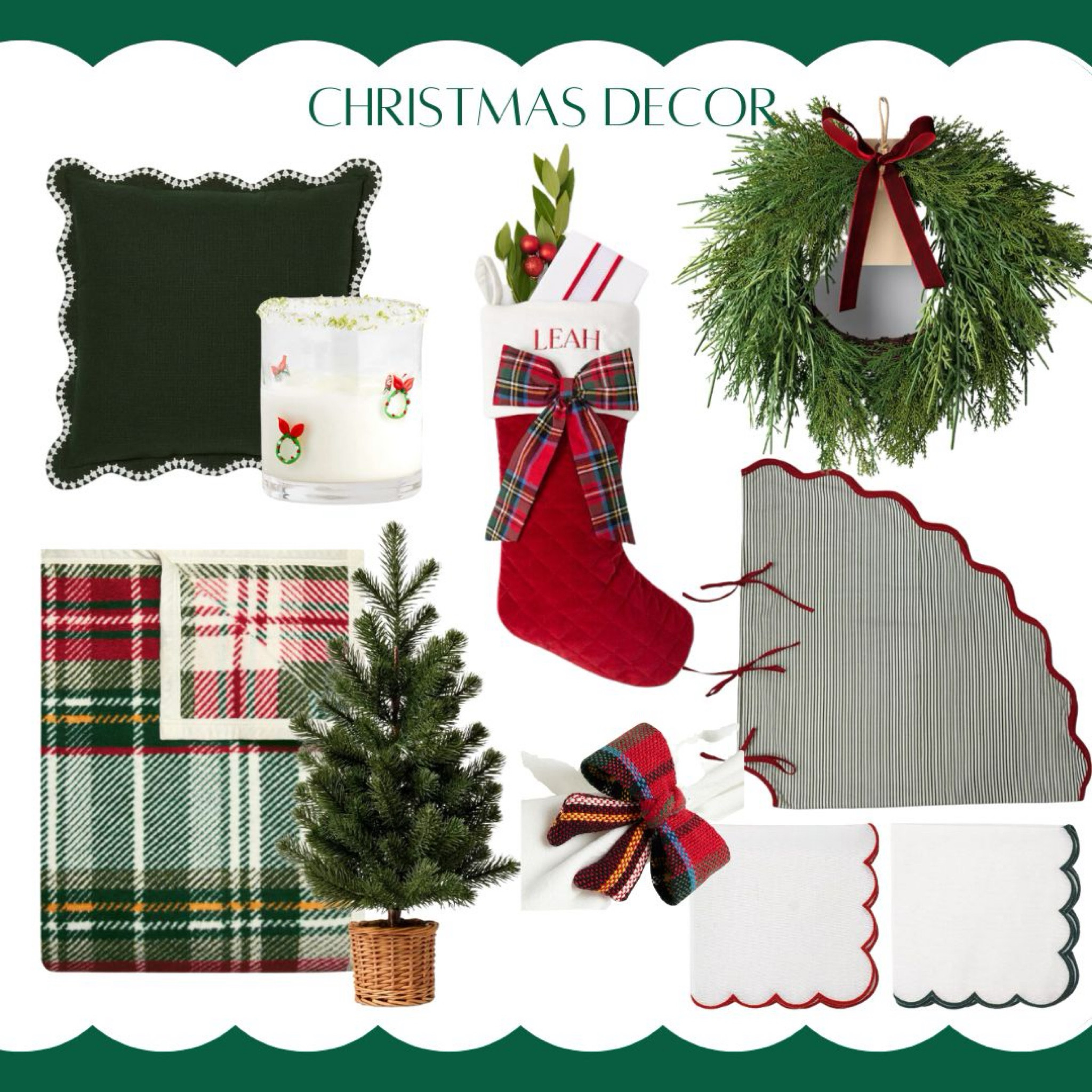 Classic Christmas decor. I love the plaid!

#LTKFindsUnder100 #LTKHome #LTKHoliday